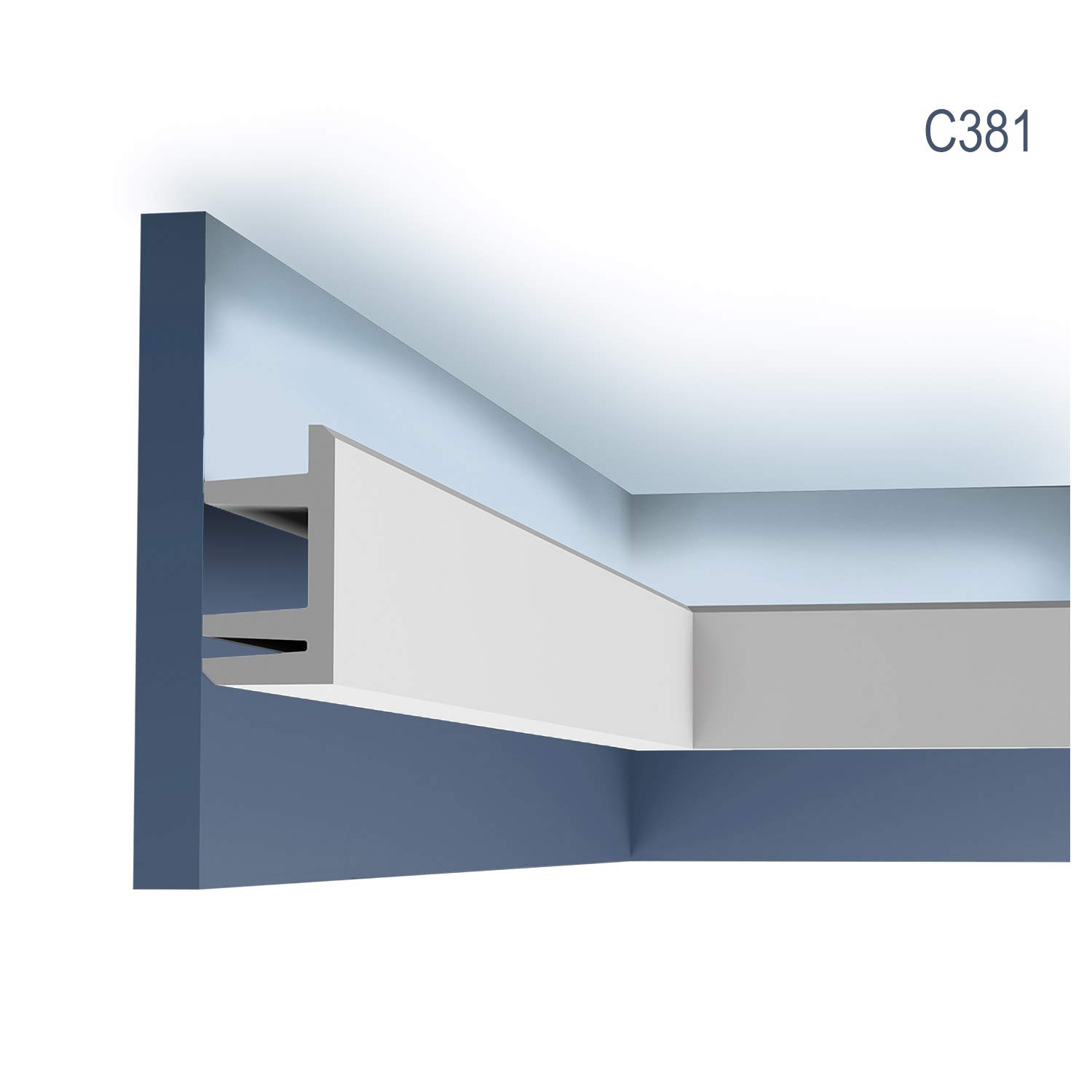 Perfil moderno para iluminación LED C381