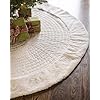 Balsam hill 72in berkshire ivory white channel stitch christmas tree skirt  urban country home decor