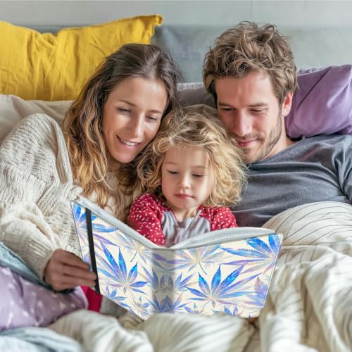 Image of Photo Album 4x6 120 Photos with Strong Elastic Band, Cannabis Leaf | Large Capacity Premium Leather Picture Album, Portable Wallet Albums Photo Book for Family Anniversaries Wedding Baby