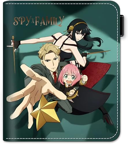 Spy × Family Wallet - Figura de anime Anya, Yor, Twilight Cosplay Merch Bolso de piel sintética, B, Familia de fuentes Spy