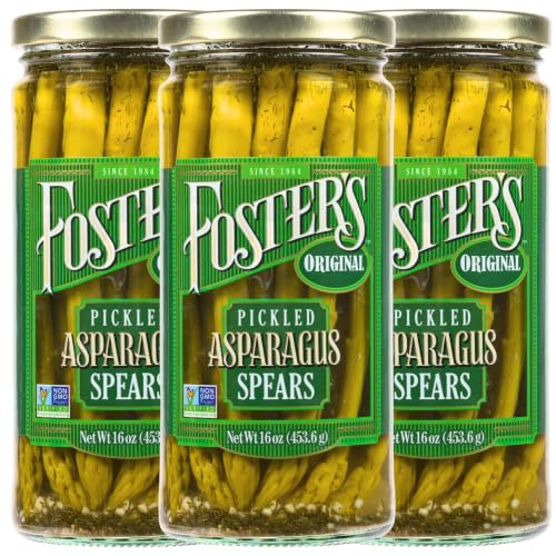 Foster's Pickled Asparagus Spears in a Jar, Original, 16oz, 3 Pack