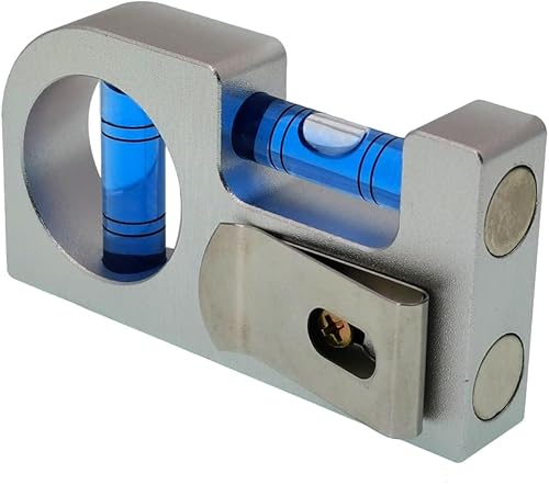 Aleación de aluminio sólido Mini regla de nivel portátil mini medidor de burbuja de nivel con función magnética instalación de soporte de TV (azul