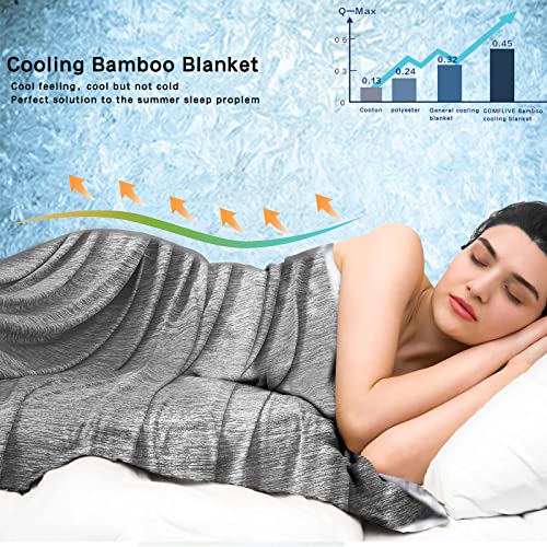 Comflive Cooling Blankets For Hot Sleepers - Throw Blanket For Bed - Queen Size Summer Blanket Lightweight Breathable Double Side Design Satin Blanket, Keep Cold Blanket For Night Sweats - 80"X90" #TOP1
