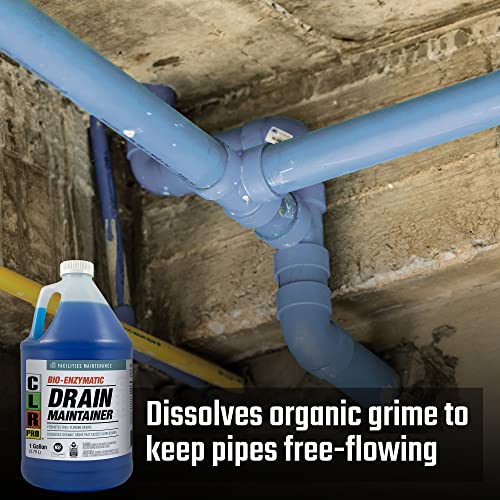 Clr Pro Commercial Drain Line And Grease Trap Treatment, Preventative Maintenance Microbial Formula, 1 Gallon Bottle #TOP4