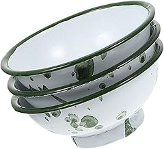 COLLBATH 3 Pçs Tigela De Esmalte Vintage Tigela De Ramen De Cerâmica Conjunto De Porcelana Tigela De Sopa Japonesa Tigela De Aperitivo Caneca De Café De Esmalte Tigela De Arroz Tigela De