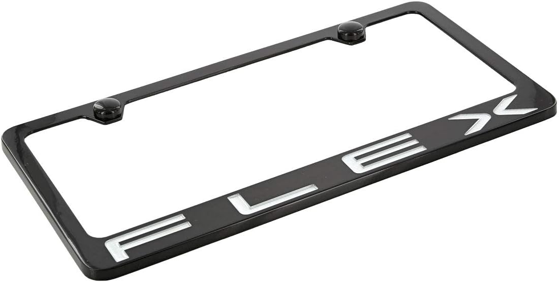 Ford Flex Black Coated Metal License Plate Frame Holder