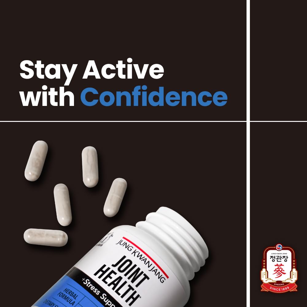 Jung Kwan Jang Korean Red Ginseng – Joint Support Supplement, 6-Year-Old Root, Herbal Mobility Formula