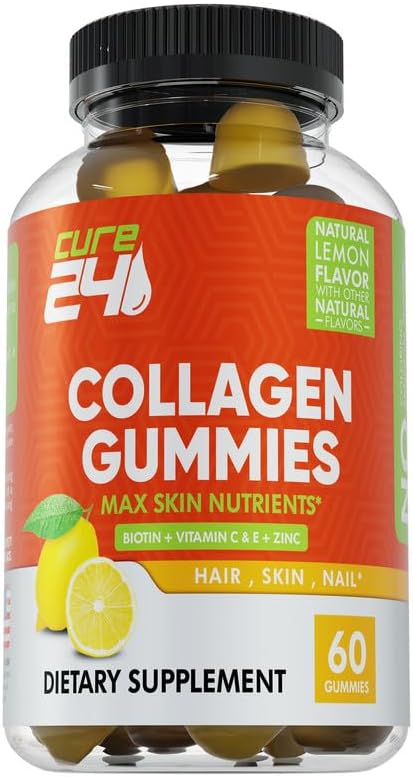 Gomitas de colágeno con zinc, vitamina C y biotina, suplemento de péptidos de colágeno que promueve el cabello, las uñas, la piel, los huesos y las