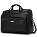 Produktbild CLUCI Herren Leder Aktentasche Grosse Kapazität Umhängetasche Business Schultertasche für 15,7 Zoll Laptop Schwarz