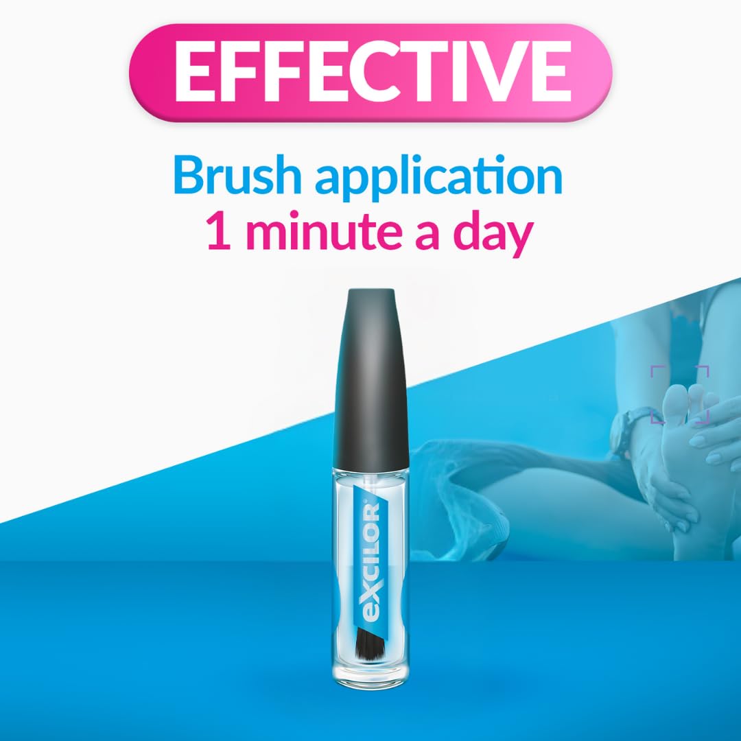 Excilor Fungal Nail Infection Treatment | Clinically Proven | Contains Biotin Supporting Repair & A Stronger Nail Barrier Against Fungus | Visible Results In 2 Weeks | No Filing | Fast-Drying | 3.3ml
