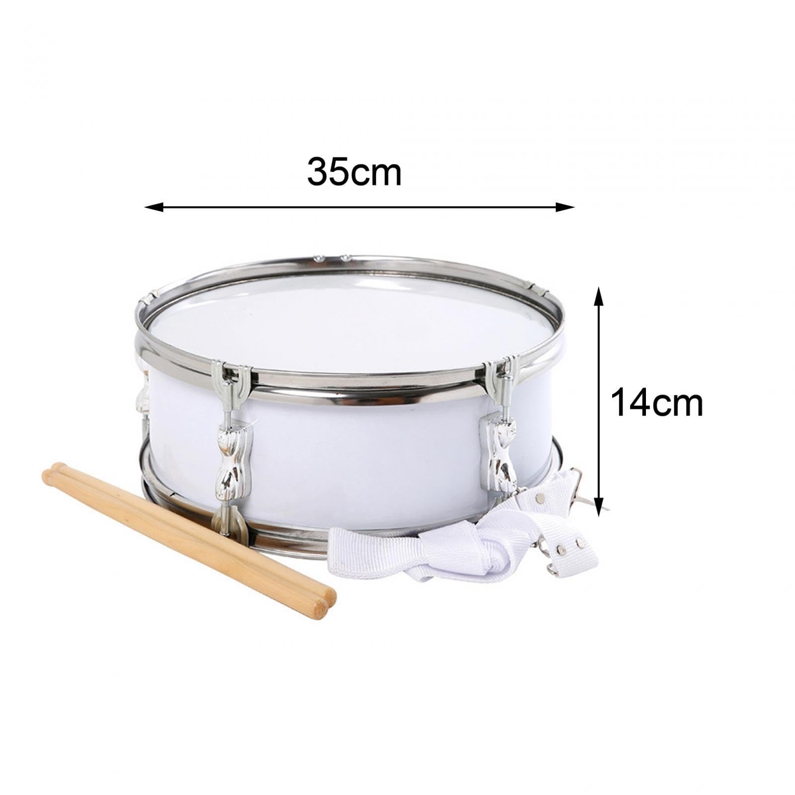 F Fityle Instrumento Musical de Aprendizaje Profesional, Tambor de percusión para niños y jóvenes, Blanco Perla