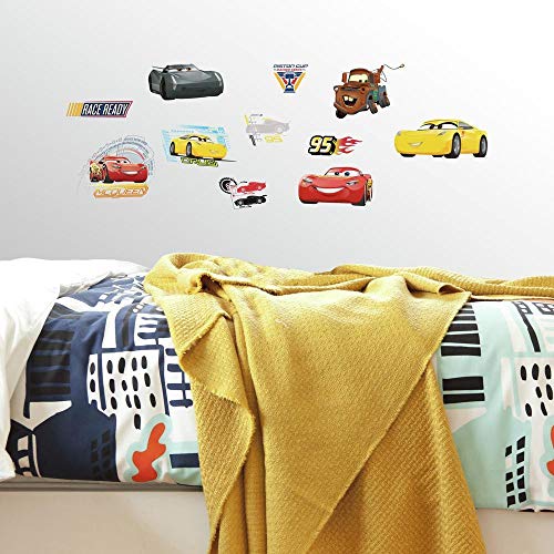 RoomMates Disney Pixar Cars 3 Peel And Stick Wall Decals,Multicolor