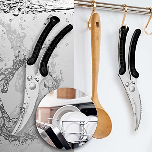 image for Hohoi Kitchen Heavy Duty Kitchen Shears, Spring Loaded Poultry Shears 