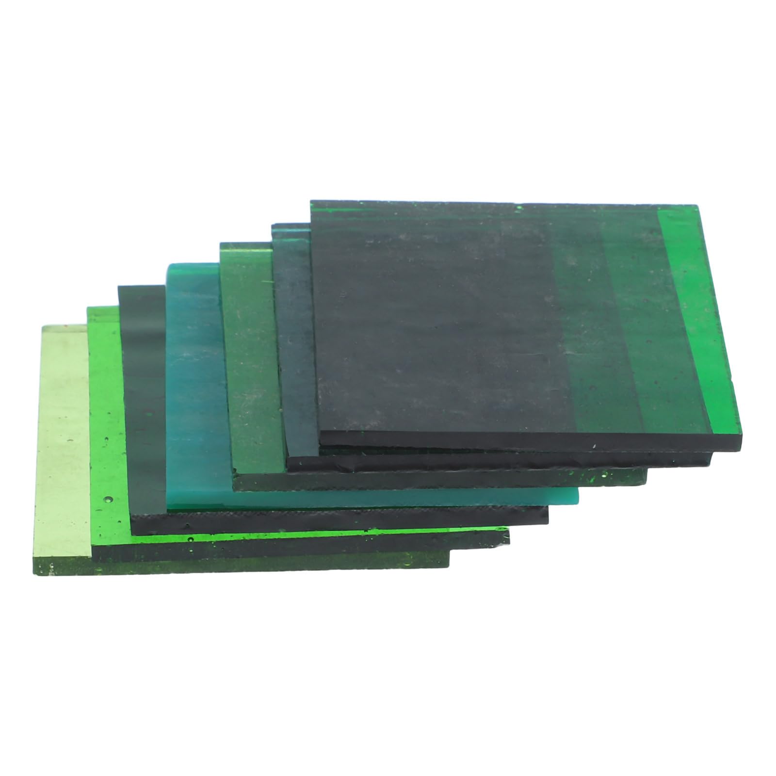 Verre fusionnable vert pour création artisanale de bijoux matériau facile à travailler 7 pcs