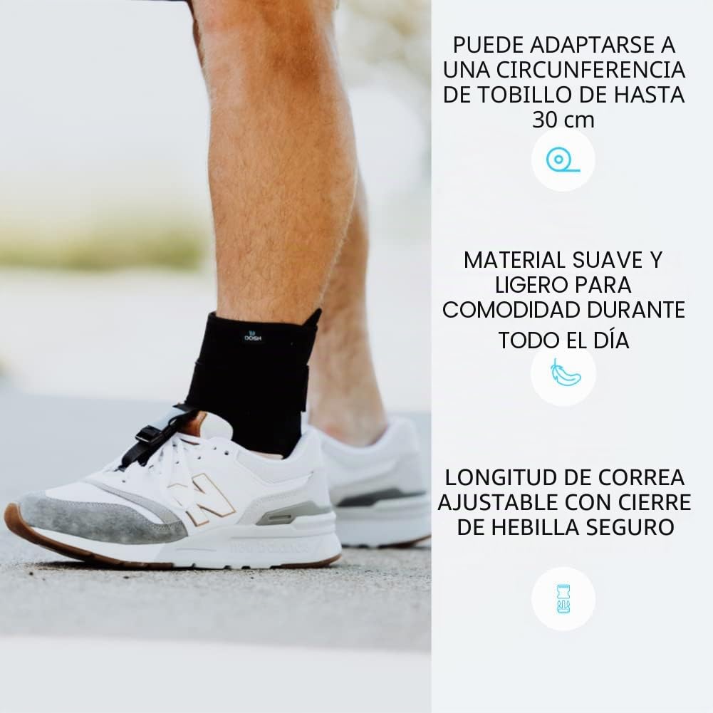 Dosh AFO Ortesis de pie caído para caminar, férula AFO para pie caído con zapatos, ortesis de tobillo para pie caído (negro)