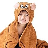 [chil2] トムアンドジェリー フード付き ベビー キッズ 子供用 マント 綿100％ 男の子 女の子 海水浴 スイミング TOM and JERRY 94920381-BWFREE