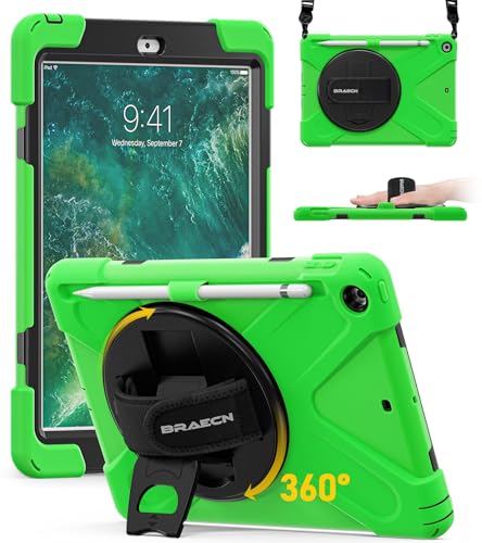 Coque iPad 9.7 2018 avec porte-stylo vert de protection