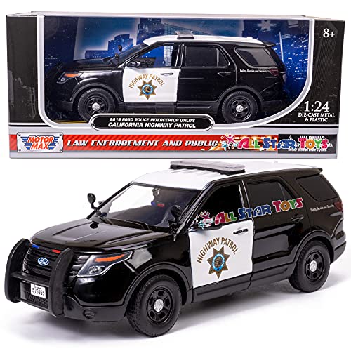 Motormax 1/24 Chp California Highway Patrol B&W Ford Pi Utility Police Suv #TOP10