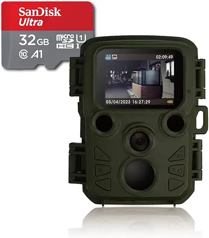 ハンファQセルズジャパン 【国内メーカー品】 Full HD 防犯カメラ トレイルカメラ 小型 屋外 防水 防塵 IP66対応 1080p対応 モーションのみ 赤外線LED 監視カメラ 動体検知 人感センサー 夜間対応 電池式 自動上書き録画 日本語説明書 国内メーカー品 迷彩 カモフラージュ 屋外 屋内 両用