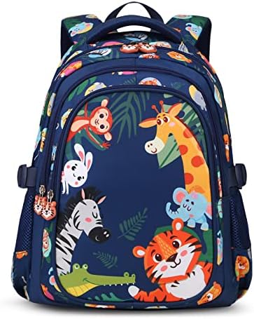 Kids Backpack for Boys Elementary Kindergarten Cute Lightweight zoo Dinosaur Preschool School Bag 16 inch Multifunctional Large Capacity Waterproof Durable Travel Backpack