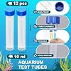 Konohan 12 Pcs Replacement Test Tubes for Aquarium Test Kits, 10ml Plastic Frozen Self Standing Test Tubes with Scale line for Aquarium Water Testing