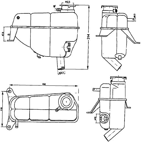 Depósito anticongelante MAHLE CRT 121 000S de refrigeración motor sin tapa