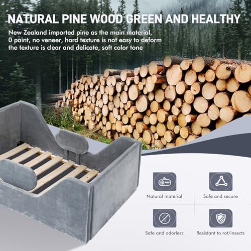 image for weeonekids Toddler Bed, Child Bed for Kids with Extra Safty Broad, Sta