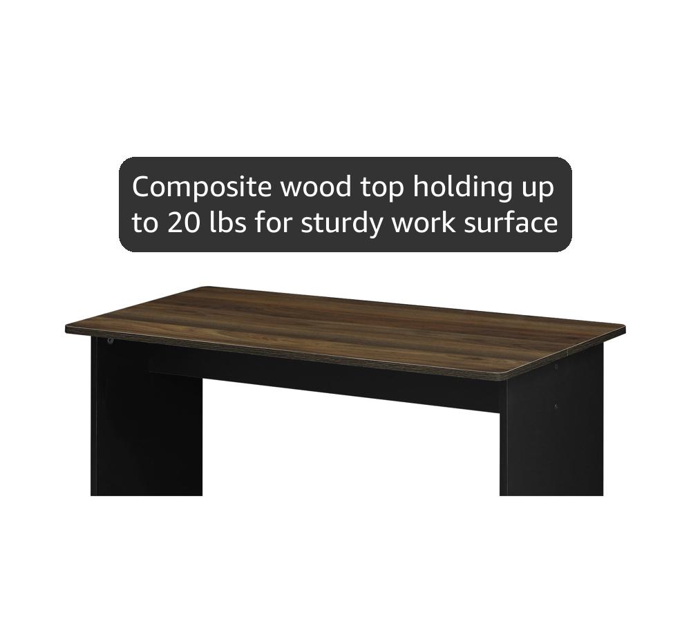 Amazon.com: FURINNO Simplistic Study Table, Columbia Walnut : Home