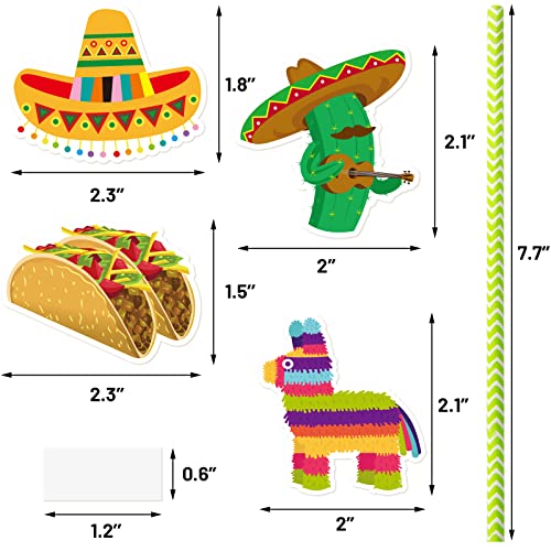 Set de 32 pitillos de papel decorativos para fiesta miniatura 4