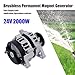 Permanent Magnet Alternator Generator 2000W 24V AC/DC Alternator Single Wheel, Rated Rotational Speed 4500rpm, Minimum Rotational Speed 1000rpm