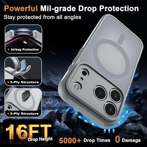 CasyKasy for iPhone 17 Pro Max Phone Case Magnetic for MagSafe Slim Grey - image 3