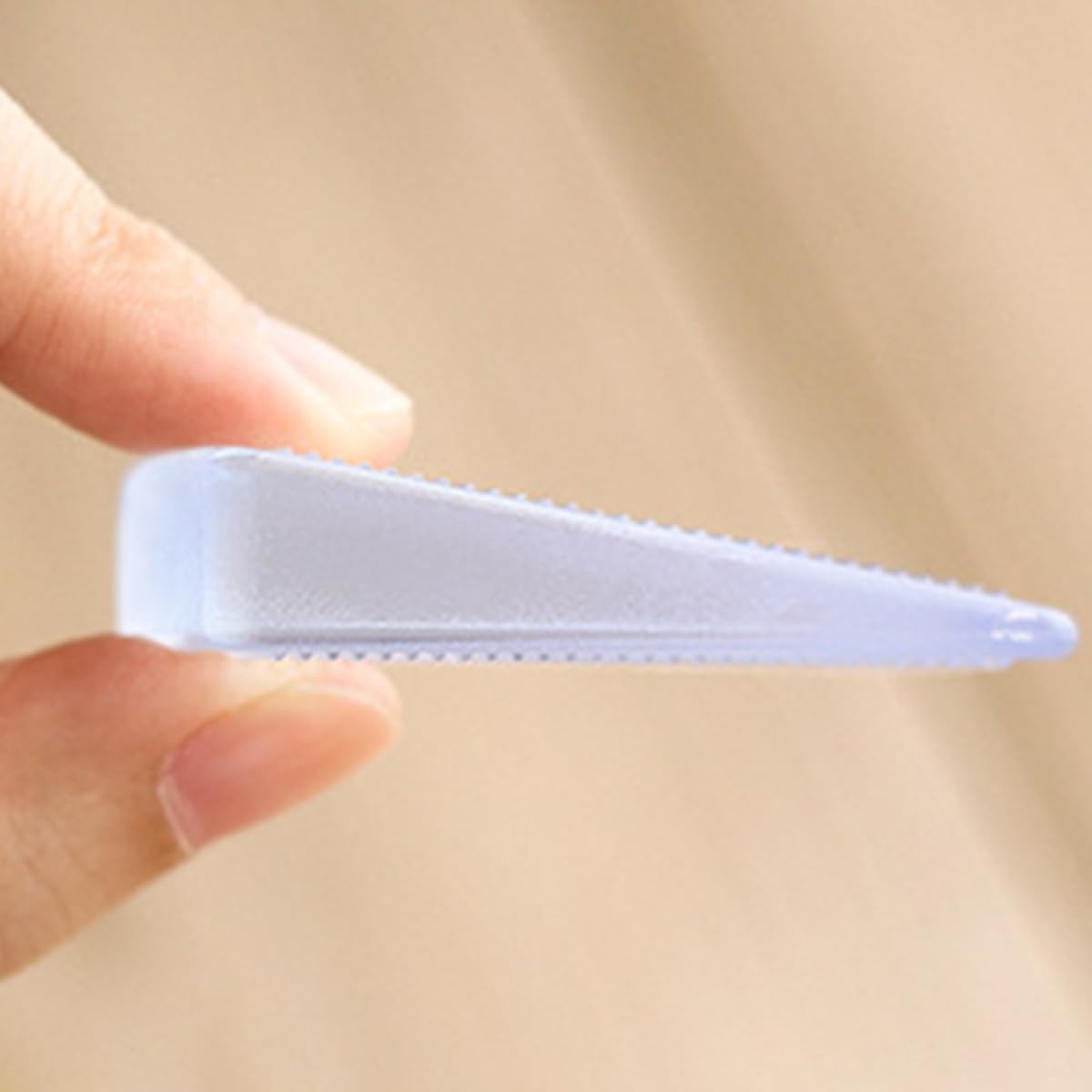 4 Pack Clear Plastic Shims, Level Wedge, Furniture Levelers, Non-Slip PVC and Rubber, Rectangular, for Uneven Floors, Tables, Furniture