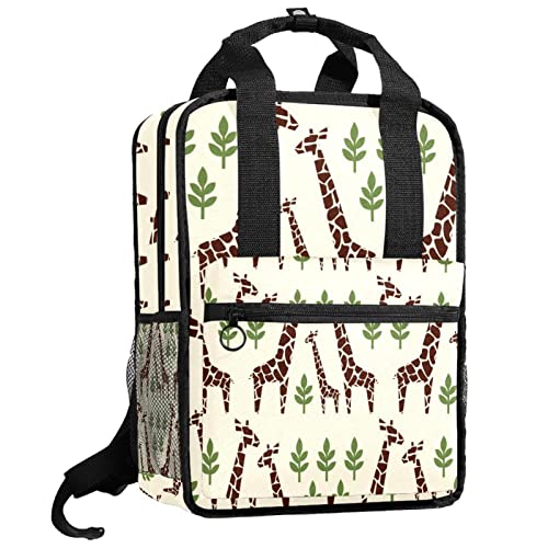 Sac à dos motif girafe avec bretelles réglables confortables pour enfants