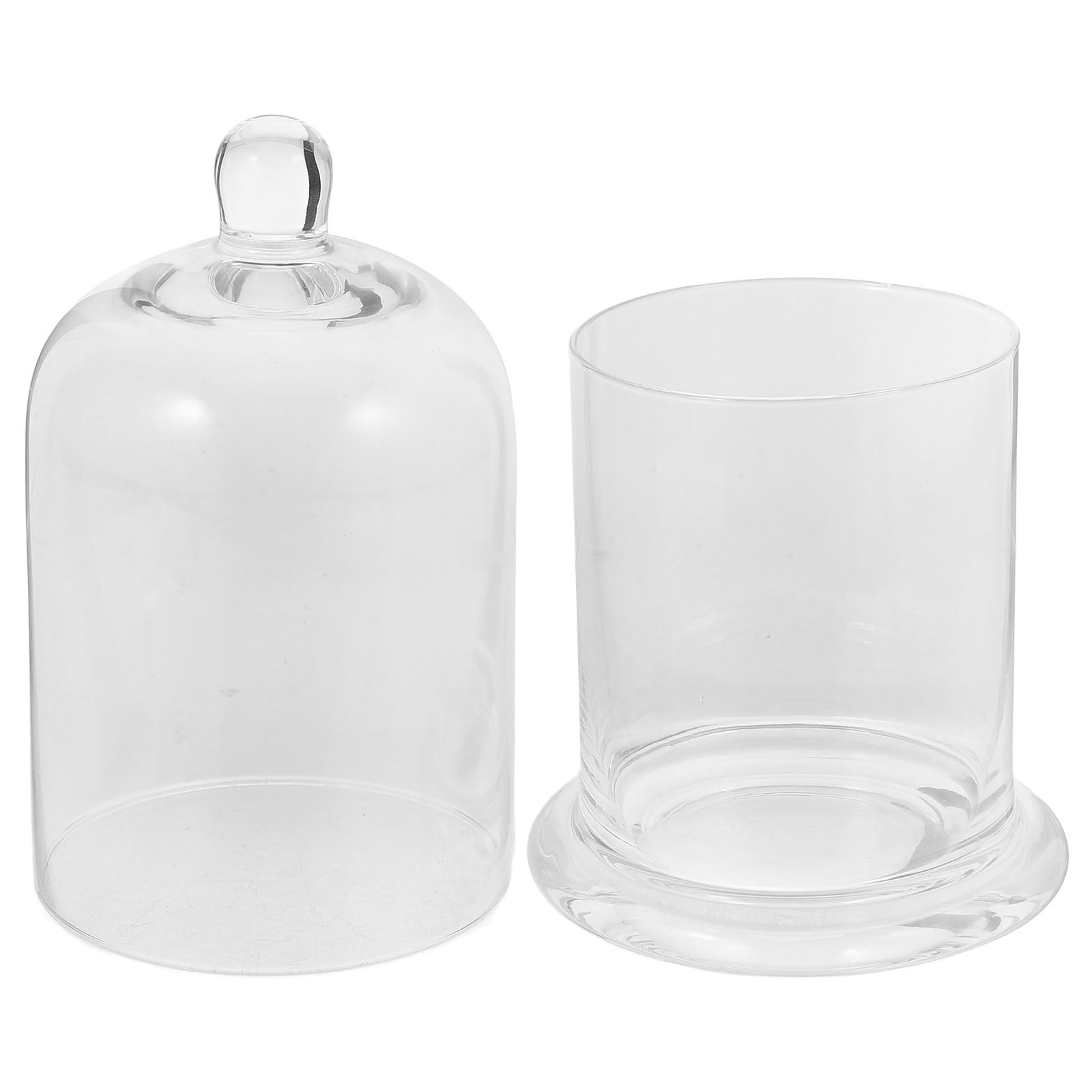 Ipetboom Glas Kerzenbecher 17cm Transparent Dekorativer Kerzenhalter für Hochzeit und Wohnraum Aromatherapie Duftkerzenhalter aus Glas