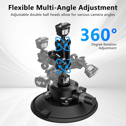 CAMEDAFLX 6"/15.2cm Suction Cup Camera Mount with Ball Head Magic Arm. - image 6