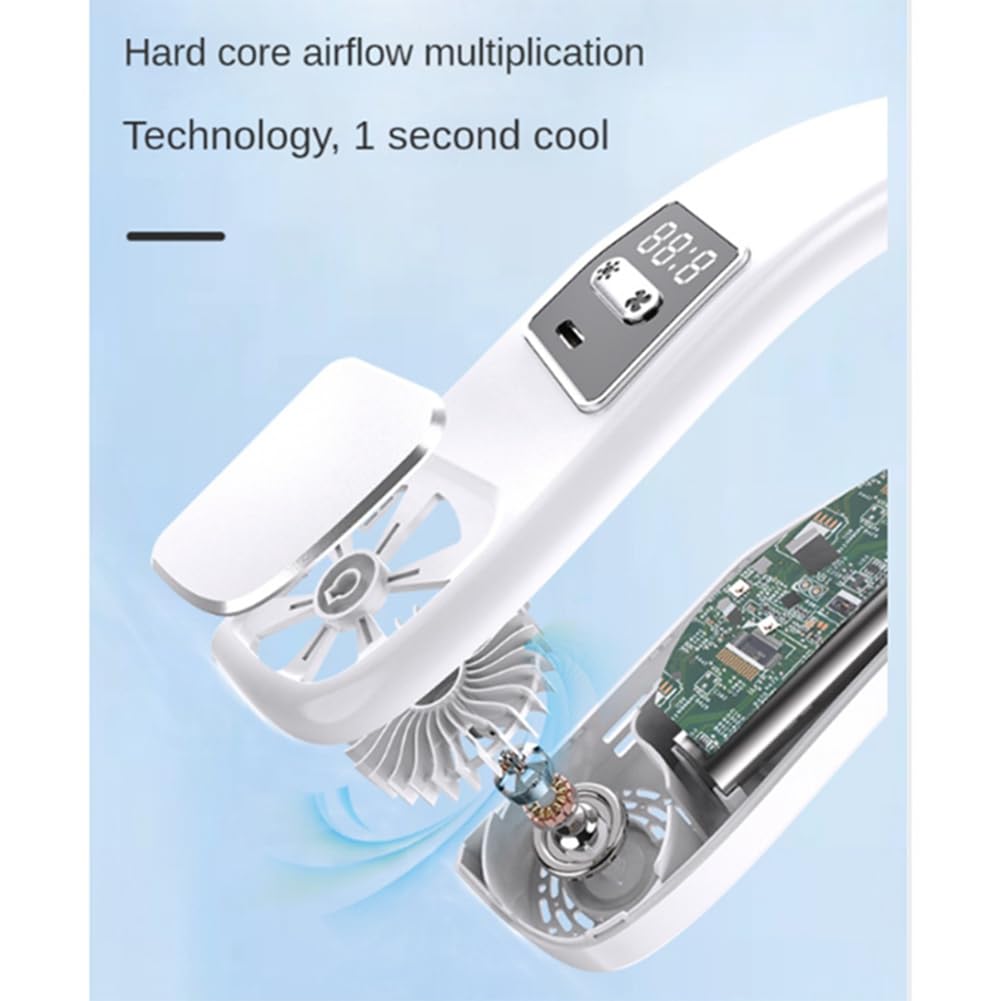1Set Ventilatore Portatile Del Collo Ricaricabile USB Ventole Appese Foglia Mini Air Cooler Rosa