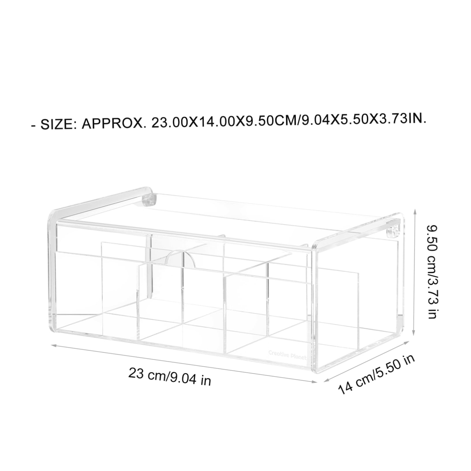 PRETYZOOM Section Tea Bag Holder Sugar Box Acrylic Room Storage for Kitchen Organization