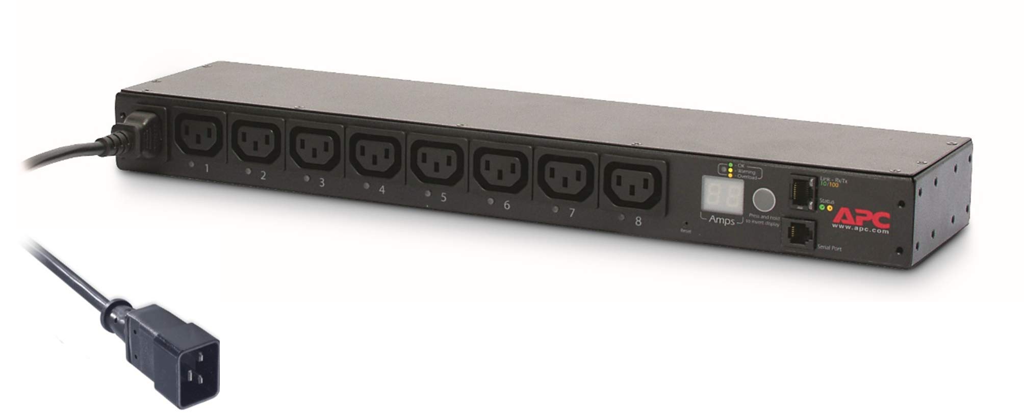 APC Rack PDU - AP7921B - Stromverteilung (schaltbar, 1U, 208/230V, 8 Ausgänge C13, IEC C20)