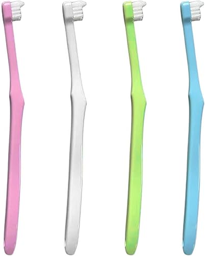 Cepillo de dientes de ortodoncia, cepillo de dientes pequeño y compacto para limpieza de detalles de frenillos y dientes, 4 piezas (C-2)