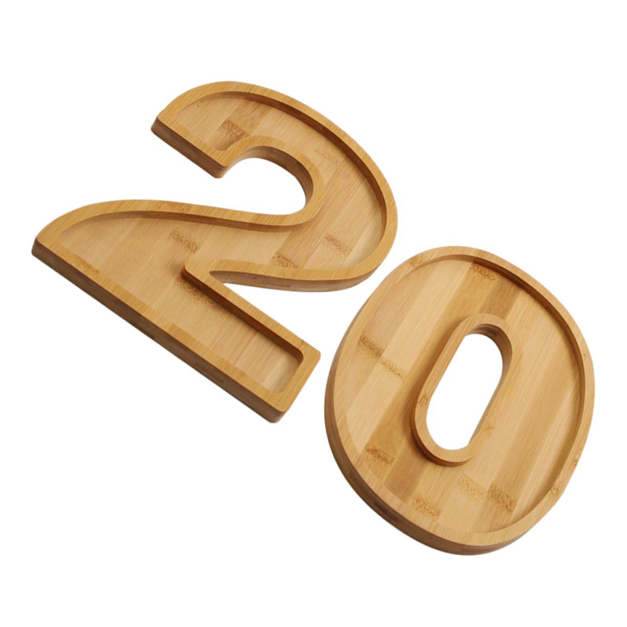 SOLUSTRE Wooden Number 20 Charcuterie Tray Cardboard Fillable Boxes Party Favors Fruit Platter for Birthday Celebrations