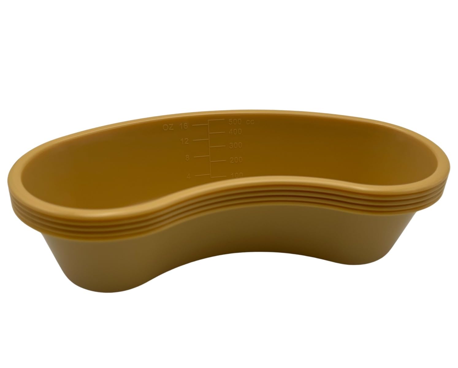 Emesis Basin - 500 CC Kidney Shaped Gold Emesis Basin with Graduations (Pack of 5)