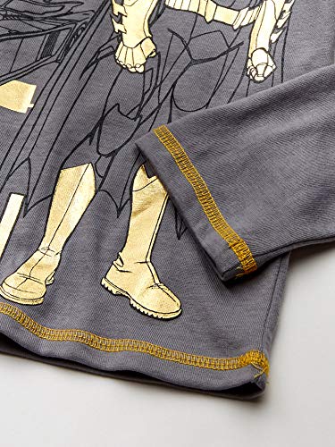 Dc Comics Big Boy's Superhero 2 Piece Pajama Set Sleepwear, Metalic Batman, S #TOP1