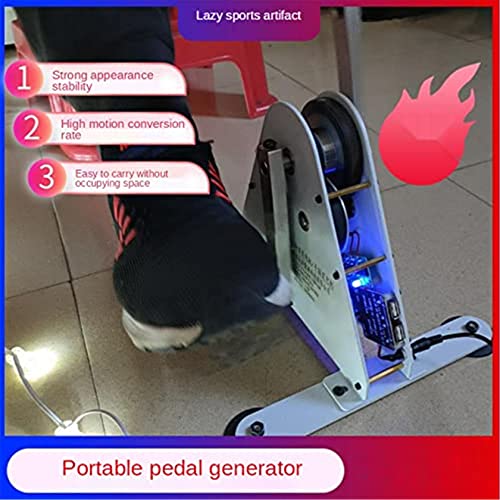 Generador eléctrico de pedal 50w, generador portátil con salida DC 1-35V y doble USB de carga rápida miniatura 6