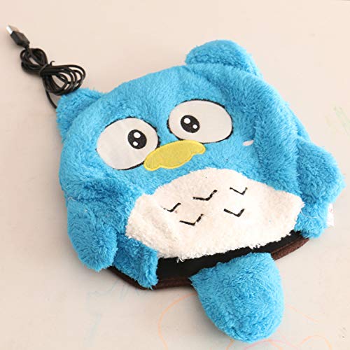 Preisvergleich Produktbild Kreative Heizung Im Winter Usb Ladehandkreisgummiauflage Mauspad Büro-pad Pillowtop Eule blau