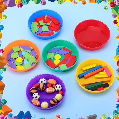 Image of 48 Pcs Sorting Bowls for Preschool 6 Colors Counting and Sorting Bowls for Toddlers Early Math and Fine Motor Skills STEM Sets Gift for Toddlers Kids