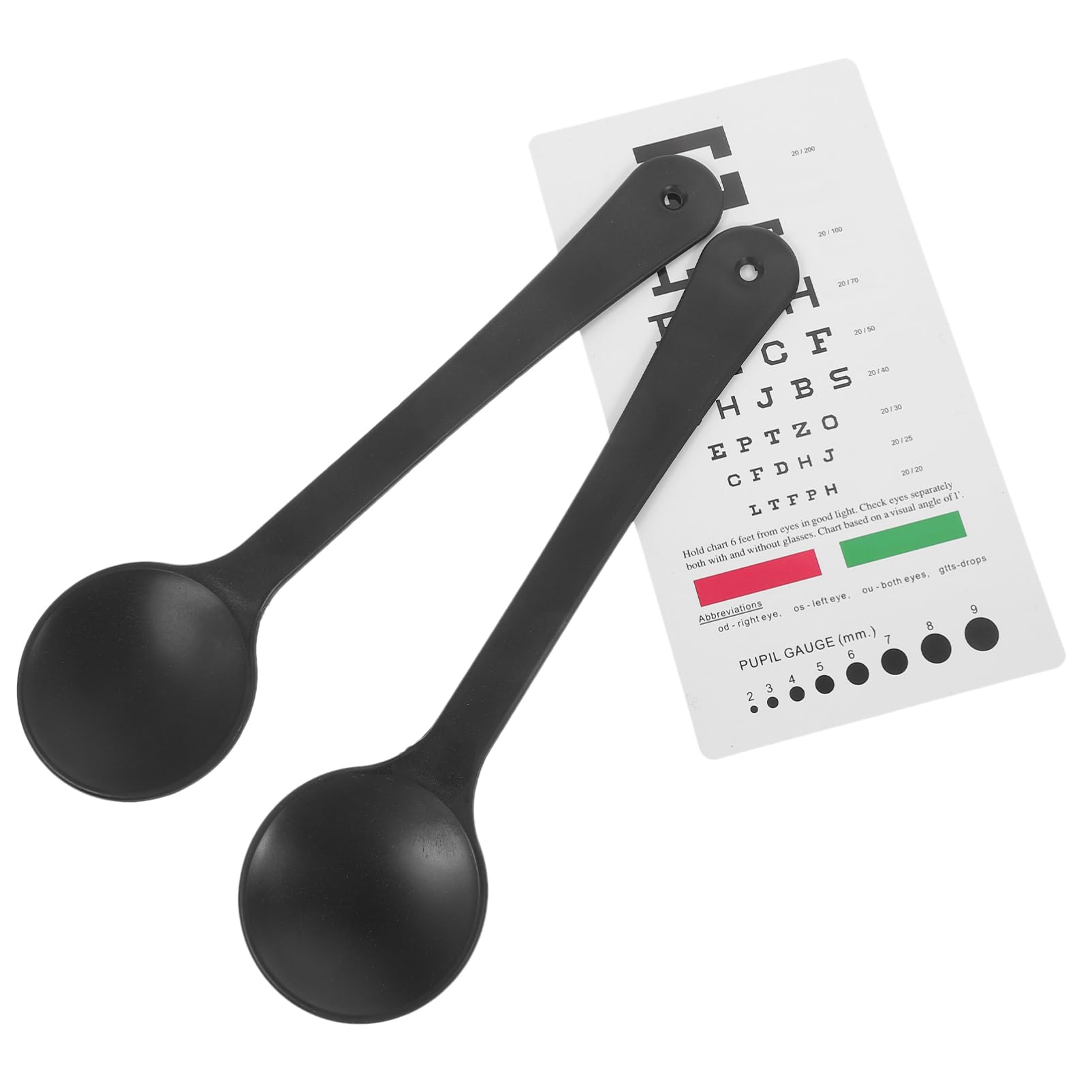 SOLUSTRE 1 Set Eye Chart Eye Shield Blinder Tool Eye Chart for Vision Test Eye Occluder for Exam Visual Acuity Chart Eye Chart Exam Eye Chart DRS Use with Glasses Eyes Plastic