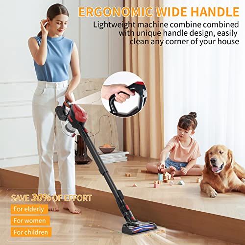 Tma Cordless Vacuum Cleaner, 6-In-1 Lightweight Stick Vacuum Powerful Suction With 2200Mah Detachable Battery, Handheld Vacuum Cleaner 4 Hepa Filters Led Brush For Hard Floor Pet Hair T121 #TOP6