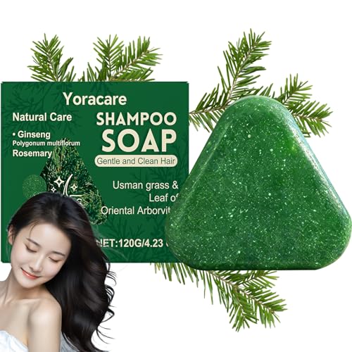 Yoracare Korean Scalp Revival Bar Strengthening Botanical Formula Deep Hydrating Scalp Strengthening & Thinning Hair Gentle Hydrating Solid Shampoo (1 4.23OZ)