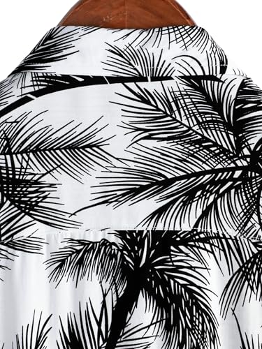 Image of JOTOOK Mens Hawaiian Shirt Short Sleeve Button Down Tropical Shirts Casual Floral Summer Beach Shirt