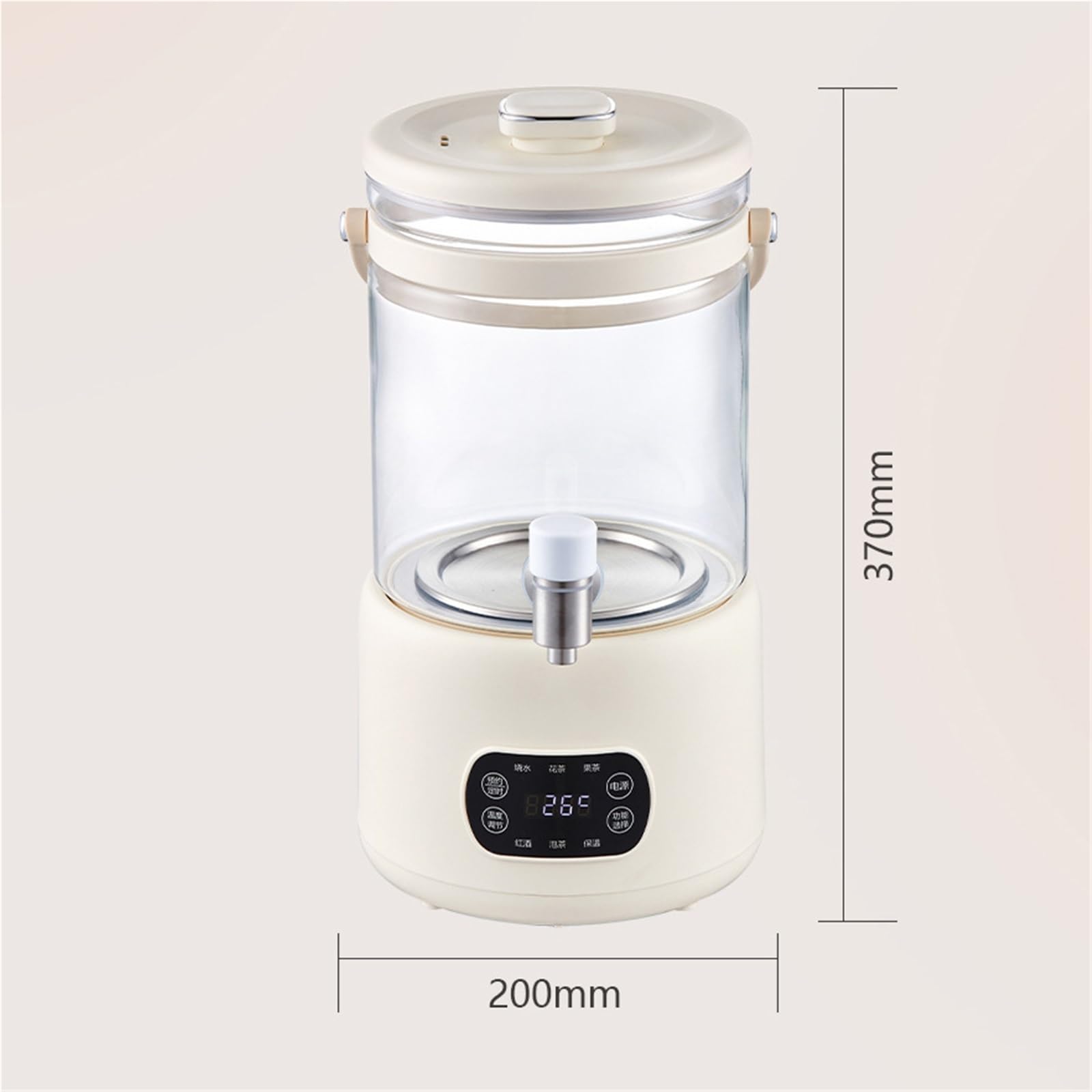 Hervidor eléctrico de vidrio de 3 litros con pantalla táctil, olla saludable con colador, temperatura ajustable de 40 a 90 °C, retención de calor las 24 horas, cuerpo de vidrio